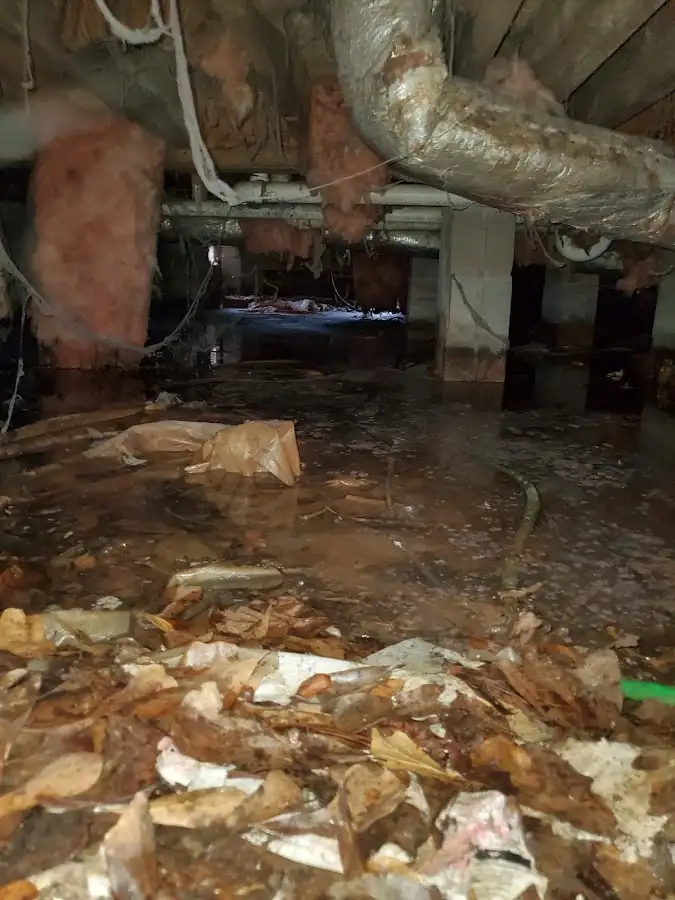 Crawl space flood assessment for Commercial Water Damage Restoration in Old Orchard Beach