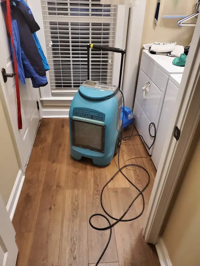 Commercial dehumidifier deployed for Flood Damage Cleanup in Old Orchard Beach